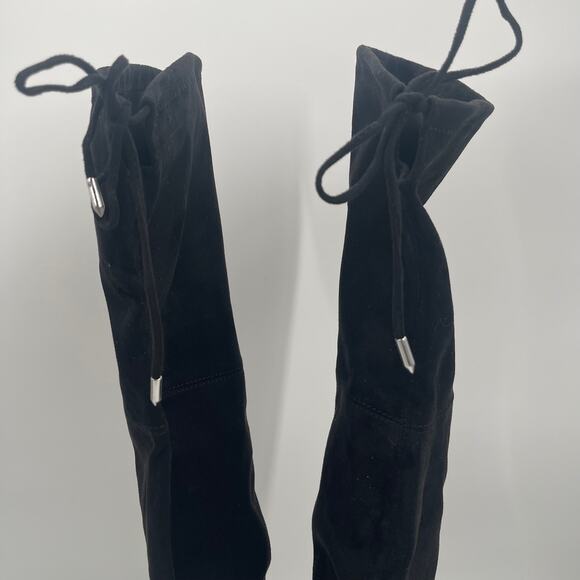 NEW MARC FISHER Boots Size 7 Humor Over the Knee Black Faux Suede NWOT - Picture 7 of 16